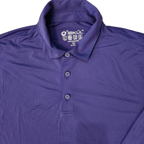 Ibkul Long Sleeve Men's Performance Polo, Golf, Hiking, Athleisure sz XL - Picture 2 of 10